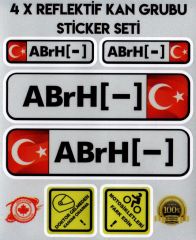 TR AB rH - Reflektif Kan Grubu Seti Sticker Çınar Extreme