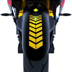 2 Adet Sport Motosiklet Çamurluk Reflektif Sarı Kask Sticker Çınar Extreme