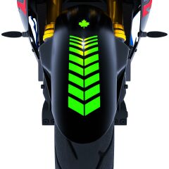 2 Adet Sport Motosiklet Çamurluk Floresan Yeşil Kask Sticker Çınar Extreme