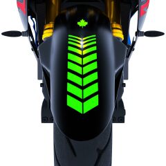 Moto Rider 4'lü Sticker Seti Floresan Yeşil İç Dış Jant Şeridi Kask ve Çamurluk Çınar Extreme