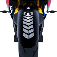 Moto Rider 4'lü Sticker Seti Yaldızlı Gümüş İç Dış Jant Şeridi Kask ve Çamurluk Çınar Extreme