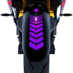Moto Rider 4'lü Sticker Seti Patlıcan Moru İç Dış Jant Şeridi Kask ve Çamurluk Çınar Extreme