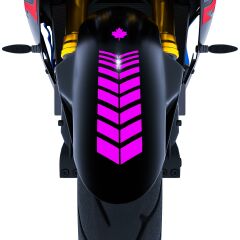 Moto Rider 4'lü Sticker Seti Gül Pembesi İç Dış Jant Şeridi Kask ve Çamurluk Çınar Extreme