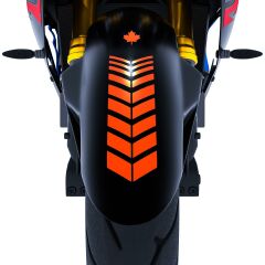 Moto Rider 4'lü Sticker Seti Alev Turuncu İç Dış Jant Şeridi Kask ve Çamurluk Çınar Extreme