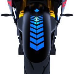 Moto Rider 4'lü Sticker Seti Azur Mavi İç Dış Jant Şeridi Kask ve Çamurluk Çınar Extreme