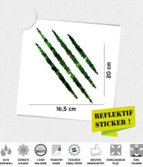 Yırtılma Efektli Elektric Claw Reflektörlü Sticker Çınar Extreme