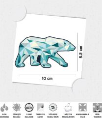 Polygonal Üçgen Tasarımlı Kutup Ayısı Sticker Çınar Extreme