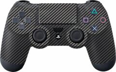 PS 4 Siyah Carbon Fiber DualShock Kol Kaplama 2 Adet Çınar Extreme