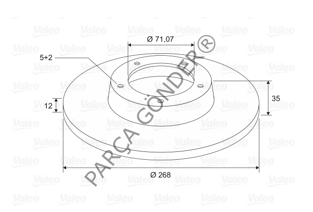 Arka Fren Disk 1609582880 VALEO