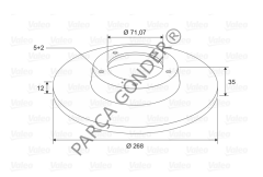 Arka Fren Disk 1609582880 VALEO