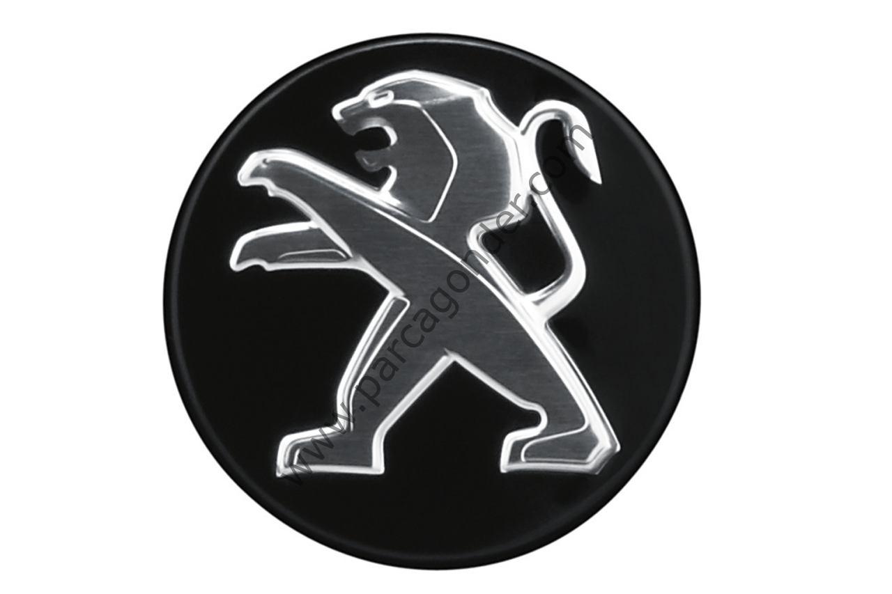 Jant Göbeği Siyah 4 Adet Peugeot Logo Orjinal