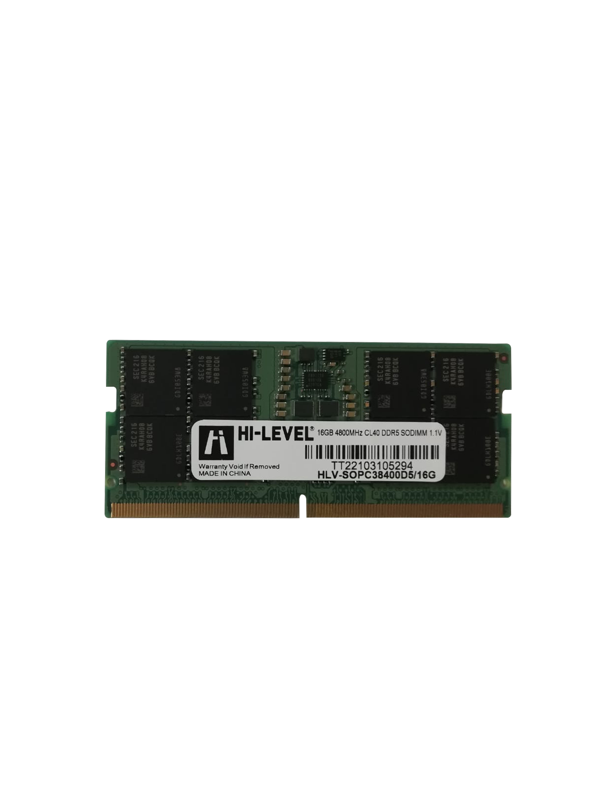 HI-LEVEL 16GB 4800MHz DDR5 CL40 1.1V SODIMM RAM