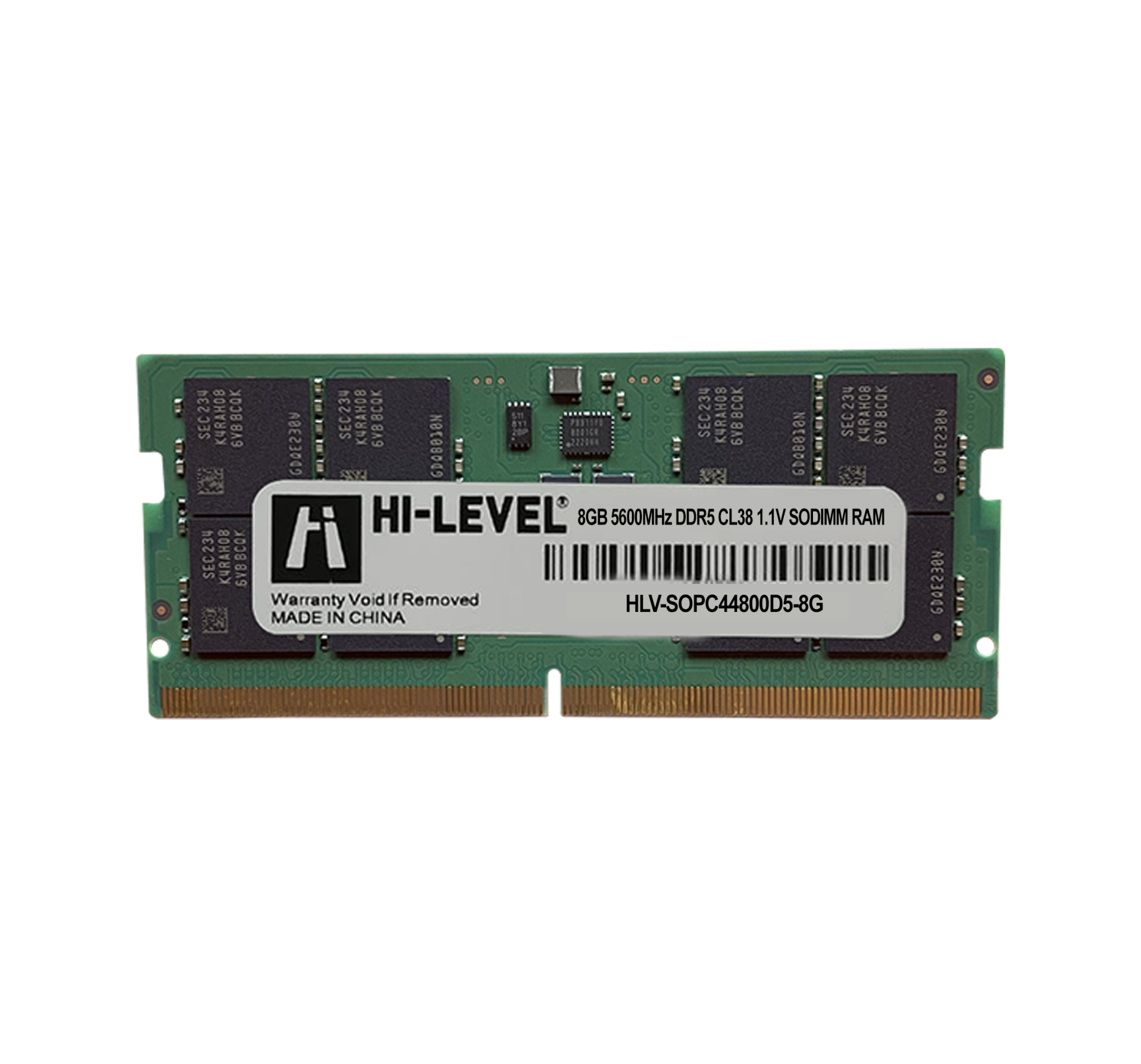 HI-LEVEL 8GB 5600MHz DDR5 CL38 1.1V SODIMM RAM