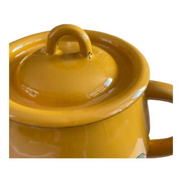 Emaye Çay Demliği-Sarı Fil