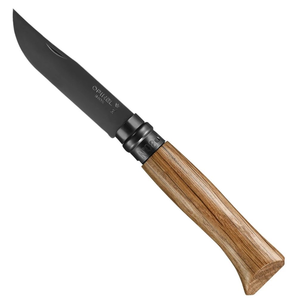 Opinel Inox Black Edition No 8 Meşe Saplı Paslanmaz Çakı (Siyah) Özel Ahşap Kutuda