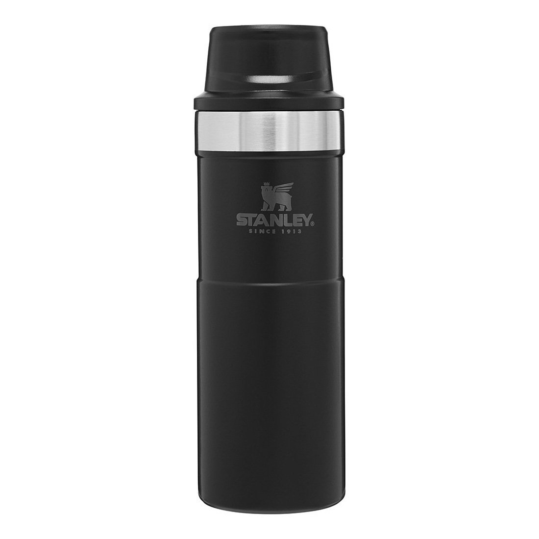 Stanley 0.47L Classic Trigger-Action Travel Mug - Matte Black