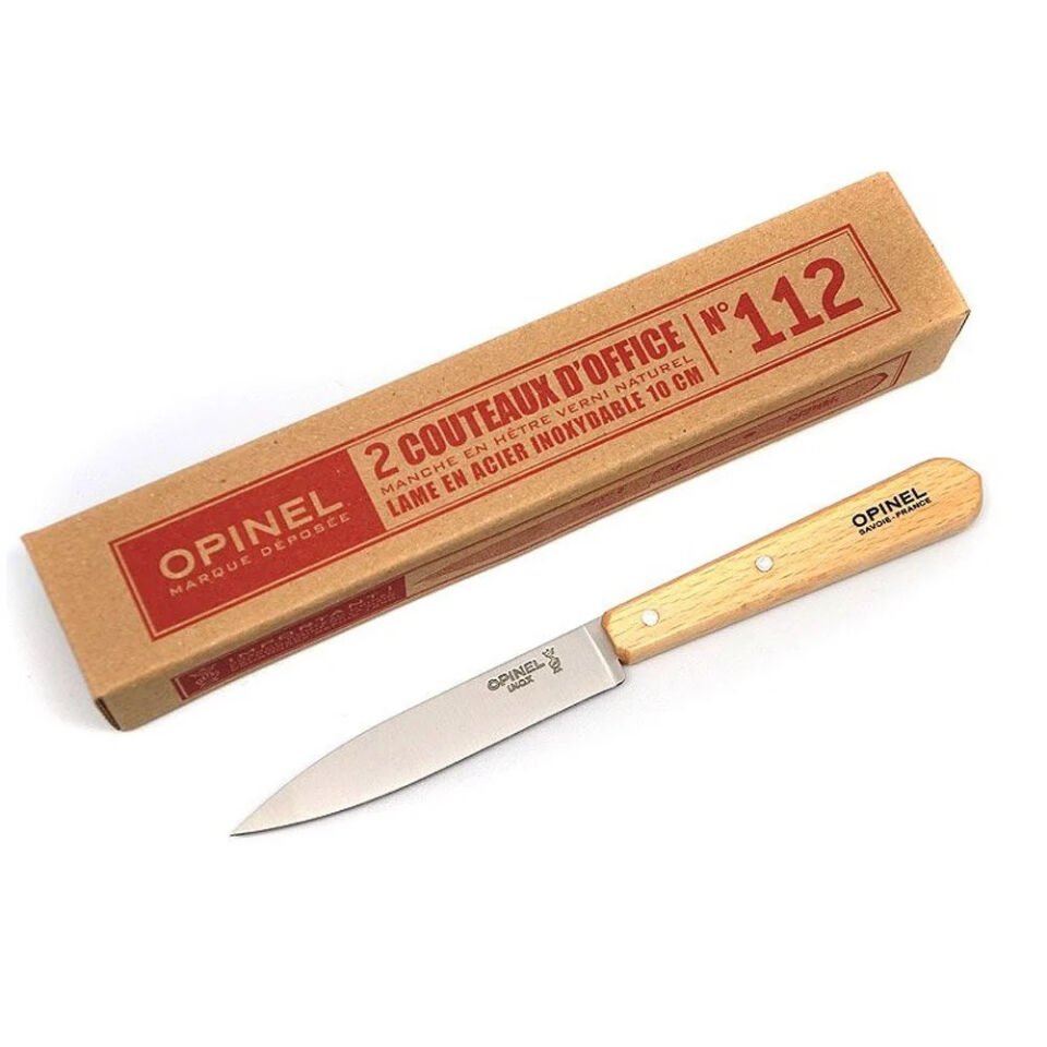 Opinel Les Essentials 2'li Gürgen Saplı Soyma Bıçağı-Naturel