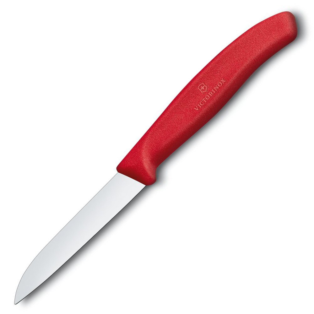 Victorinox Soyma Bıçağı Düz Ağızlı Kırmızı 8cm 6.7401