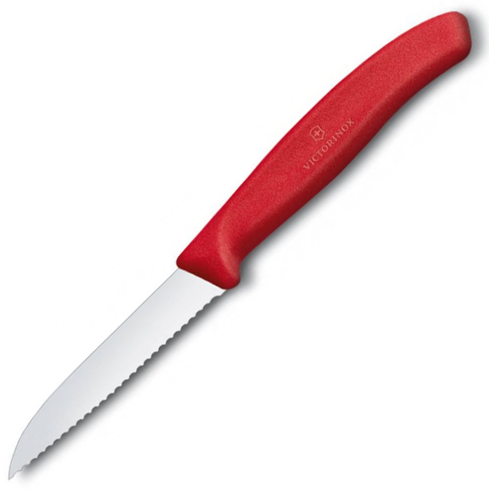 Victorinox Soyma Bıçağı Tırtıklı Kırmızı 8cm  6.7431