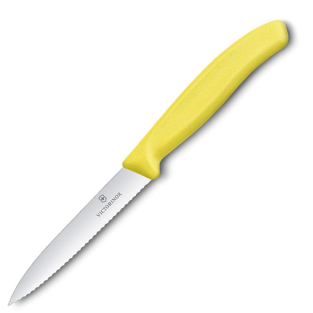 Victorinox Soyma Bıçağı Tırtıklı Sarı 10 cm 6.7736.L8
