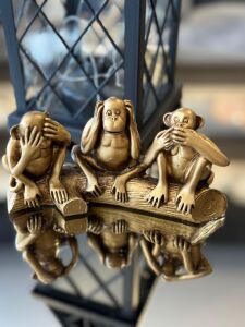 Tavolo Gold Üç Maymun Seti
