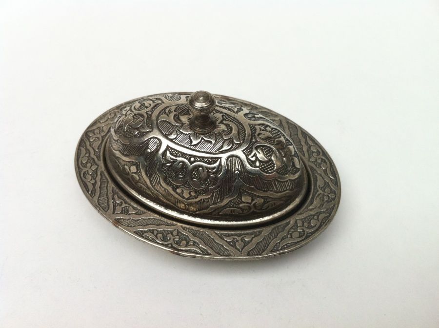 Siyah eskitme Lokumluk oval (6.5x9 cm)