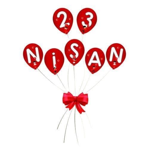 23 Nisan Balonlu Okul Kapı Süsü