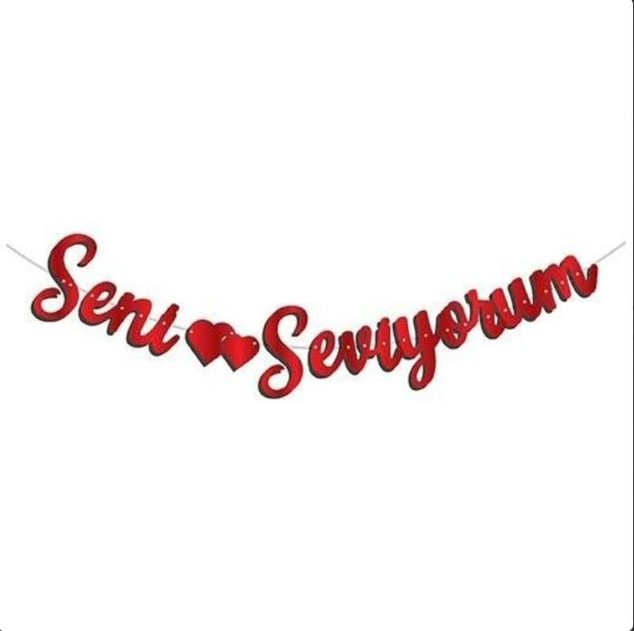 Seni Seviyorum Banner & Yazı