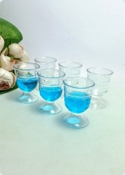12 Li Mika Renkli Şerbet / Lohusa Mini Bardak/Bardağı