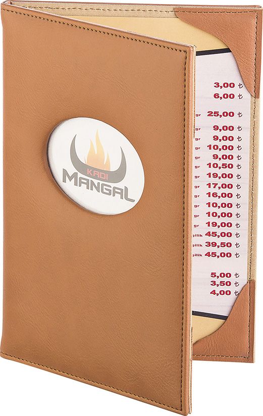 Kod: 207 Düz Yuvarlak Pencereli Menü Kabı (Ofset Baskılı) (Görsel Ebat: 15.5x22.5 cm)