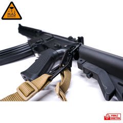 Tüfek Askı Kayışı Çift ve Tek Nokta Hızlı Ayar Tokalı Tan MAS-06 12-10