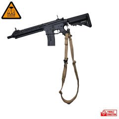 Tüfek Askı Kayışı Çift ve Tek Nokta Hızlı Ayar Tokalı Tan MAS-06 12-10