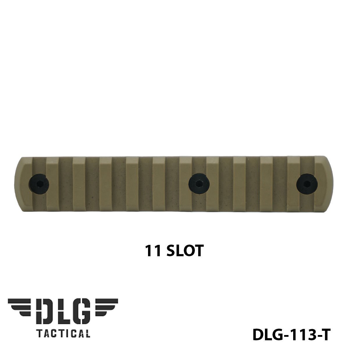 M-LOK POLYMER RAIL 11 SLOT DLG-113-T Tan