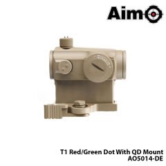 Red/Green-Dot T1With QD Mount-TAN AIM-O AO5014-DE