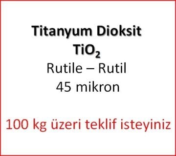 Rutile Titanyum Dioksit TiO2 (25 kg)