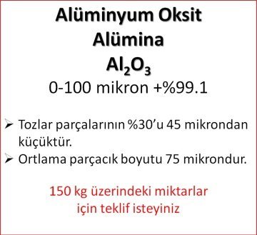 Alüminyum Oksit (Alümina) 0-100 mikron