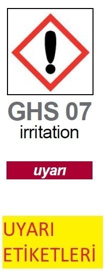 İsolab uyarı etiketleri - GHS 7 - uyarı - 37 x 52 mm (250 etiket)