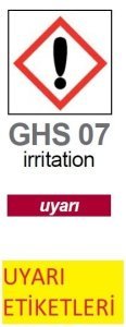 İsolab uyarı etiketleri - GHS 7 - uyarı - 37 x 52 mm (250 etiket)