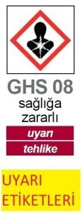 İsolab uyarı etiketleri - GHS 8 - uyarı - 37 x 52 mm (250 etiket)