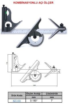 Kombinasyonlu Açıölçer