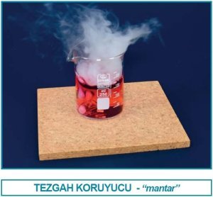 İsolab tezgah koruyucu - mantar - 200 x 200 x 10 mm (1 adet)