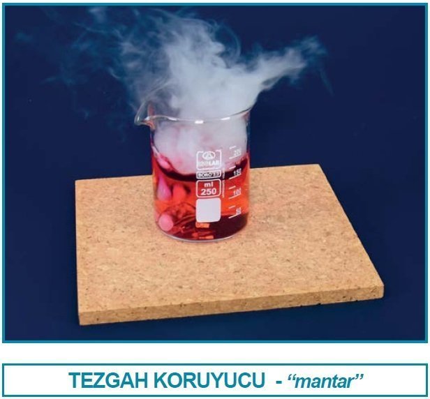 İsolab tezgah koruyucu - mantar - 300 x 300 x 10 mm (1 adet)