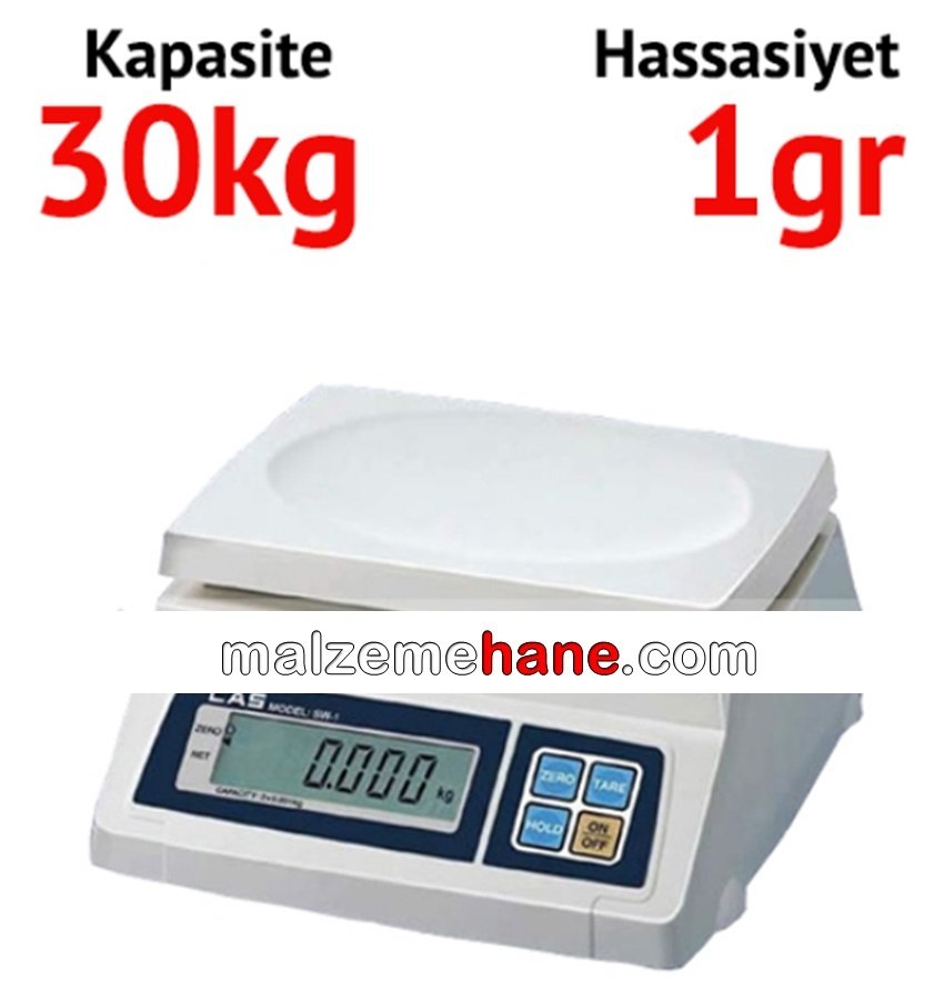 SW Dijital Hassas Terazi - Hassasiyet: 1 gr. Max: 30 kg.