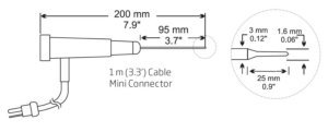 HANNA HI766C1 Ultra-Hızlı Penetrasyon K Tipi Termokupl Probu Kolu