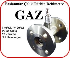 Paslanmaz Çelik Türbin Debimetre Gaz DN300 400-4000 m3/saat Flanşlı