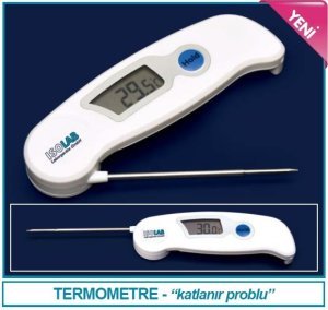 İsolab termometre - katlanır problu (1 adet)