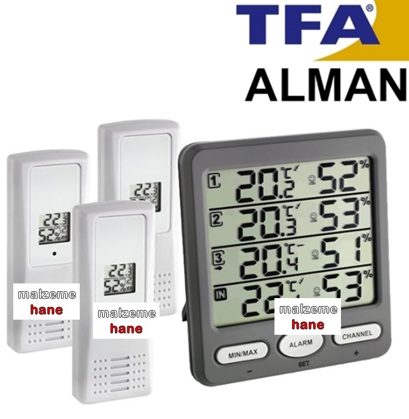 TFA 30.3054.10 Klima Monitor Çoklu Ortam Sıcaklık ve Nem takip Cihazı