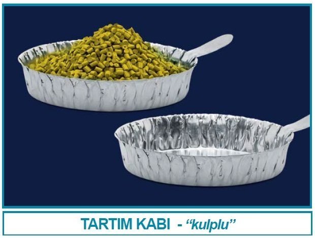 İsolab alüminyum tartım kabı - tutamağı ile (100 adet)