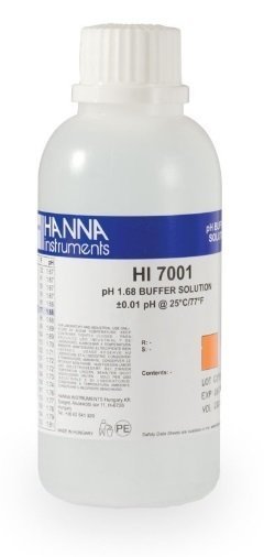 HANNA HI7001M pH 1.68 Value -  25oC  Calibration Buffer, 230 mL bottle