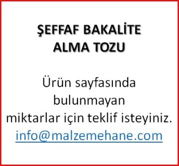 Şeffaf Bakalite Alma Tozu